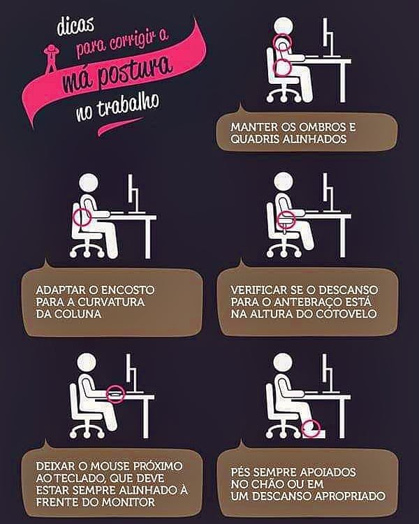 Ergonomia - Postura correta dentro do ambiente de trabalho