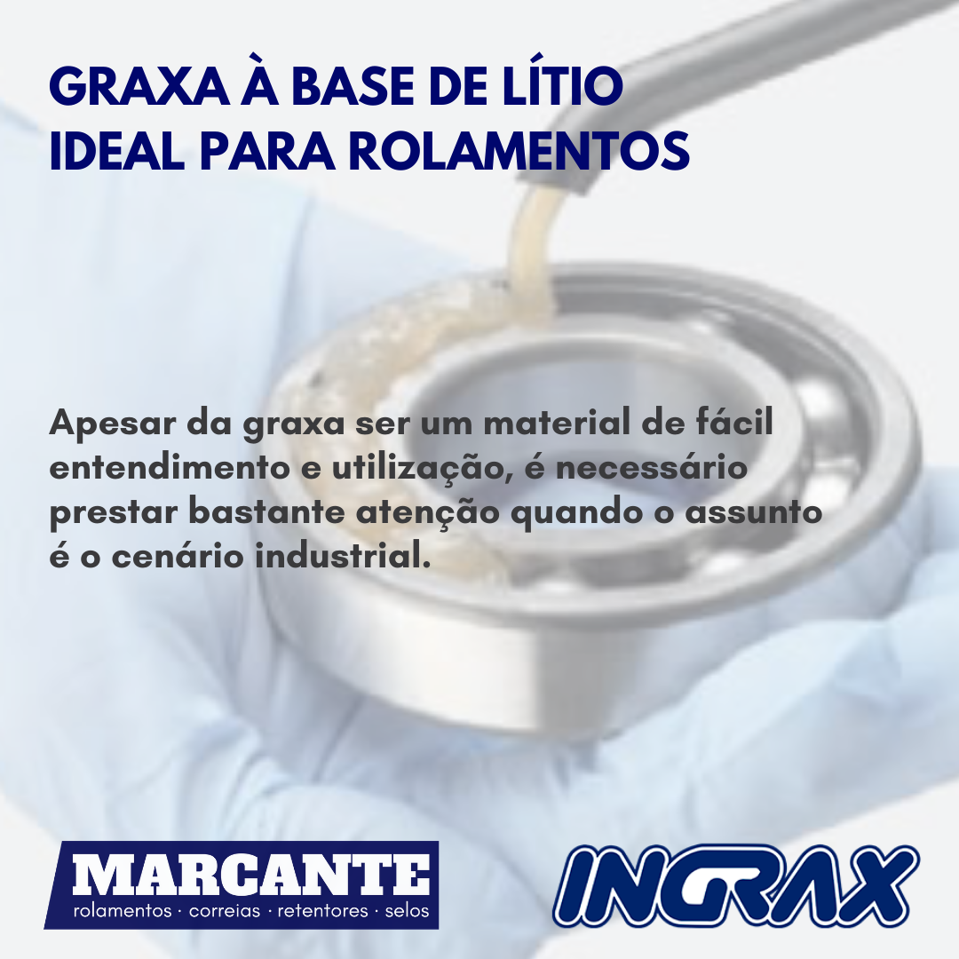 Graxa à base de Lítio, ideal para rolamentos
