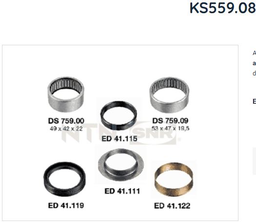KS559.08 SNR ROLAMENTO