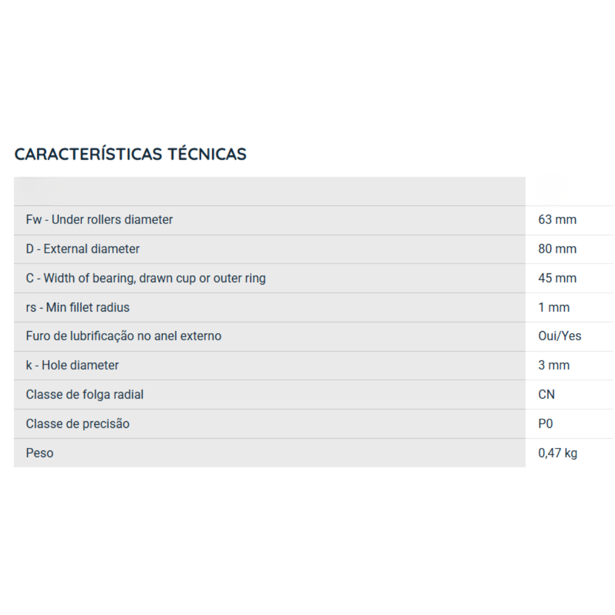 RNA6911 NKR ROLAMENTO DE AGULHAS INDUSTRIAL 63X80X45(MM) — imagem 2