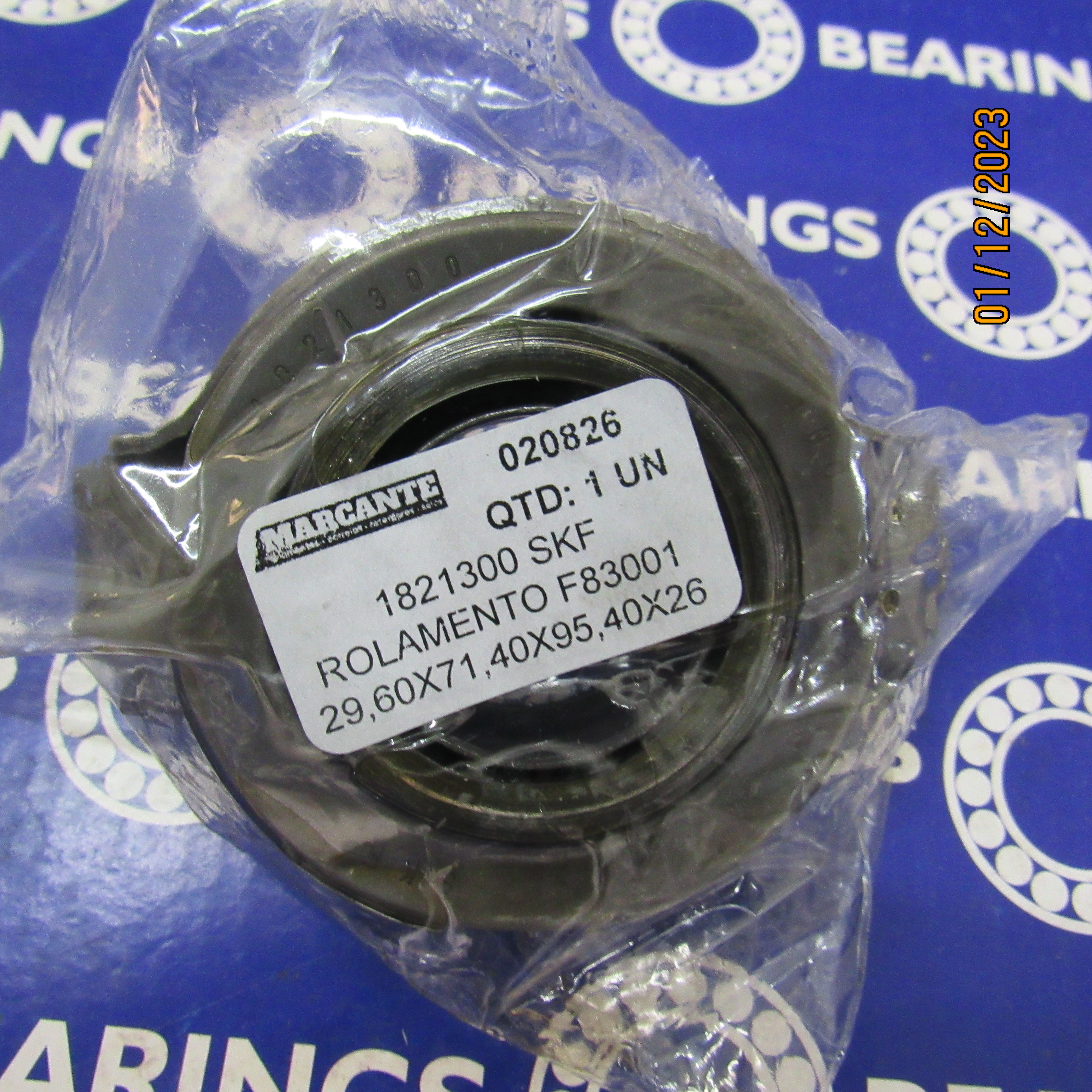 1821300 SKF ROLAMENTO F83001 29,60X71,40X95,40X26