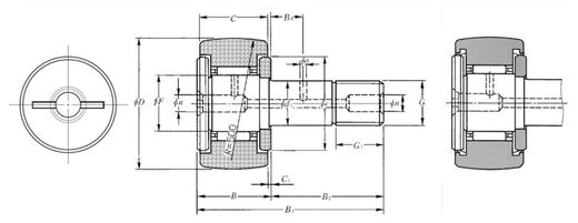 KR16PP NKR ROLAMENTO INDUSTRIAL ROLO DE COMANDO-LEVA  6X16X12