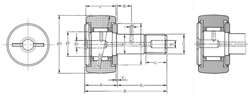 KR22PP NKR ROLAMENTO INDUSTRIAL ROLO DE COMANDO-LEVA 22X10X36