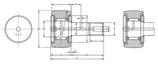 KR35PP/P6 NKR ROLAMENTO INDUSTRIAL ROLO DE COMANDO-LEVA 16X35X19.6