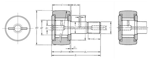 KRV16PP NKR ROLAMENTO INDUSTRIAL ROLO DE COMANDO-LEVA  6X16X12