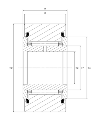 NATR50PPX NKR ROLAMENTO INDUSTRIAL ROLODE COMANDO-LEVA 50X90X32