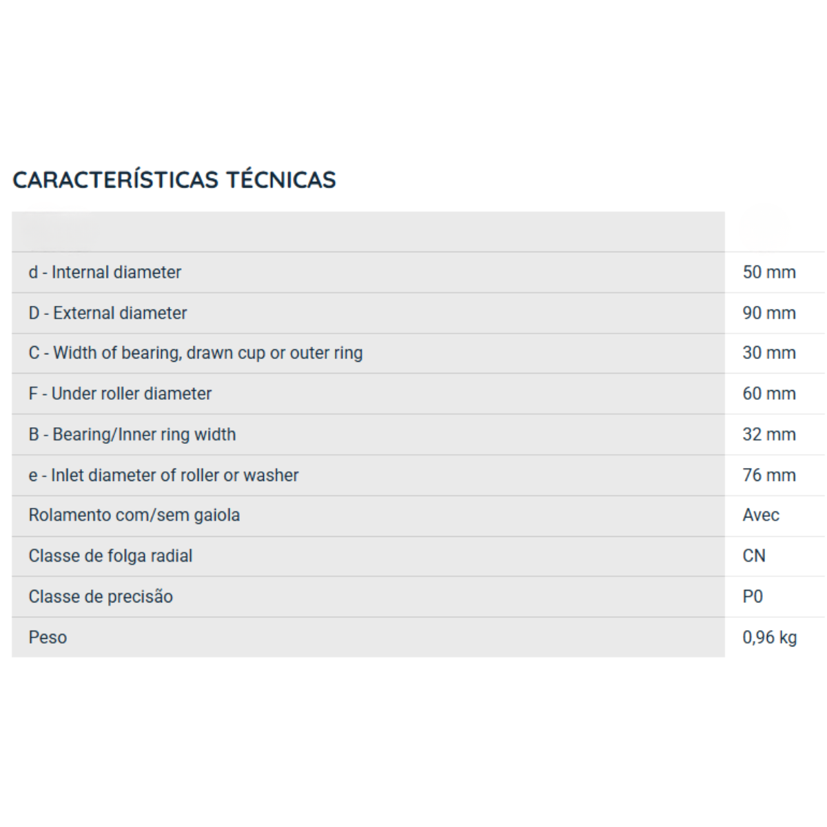 NATR50PPX NKR ROLAMENTO INDUSTRIAL ROLODE COMANDO-LEVA 50X90X32 — imagem 2