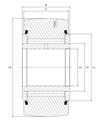 NATV25LL NKR ROLAMENTO INDUSTRIAL ROLO DE COMANDO-LEVA 25X52X25