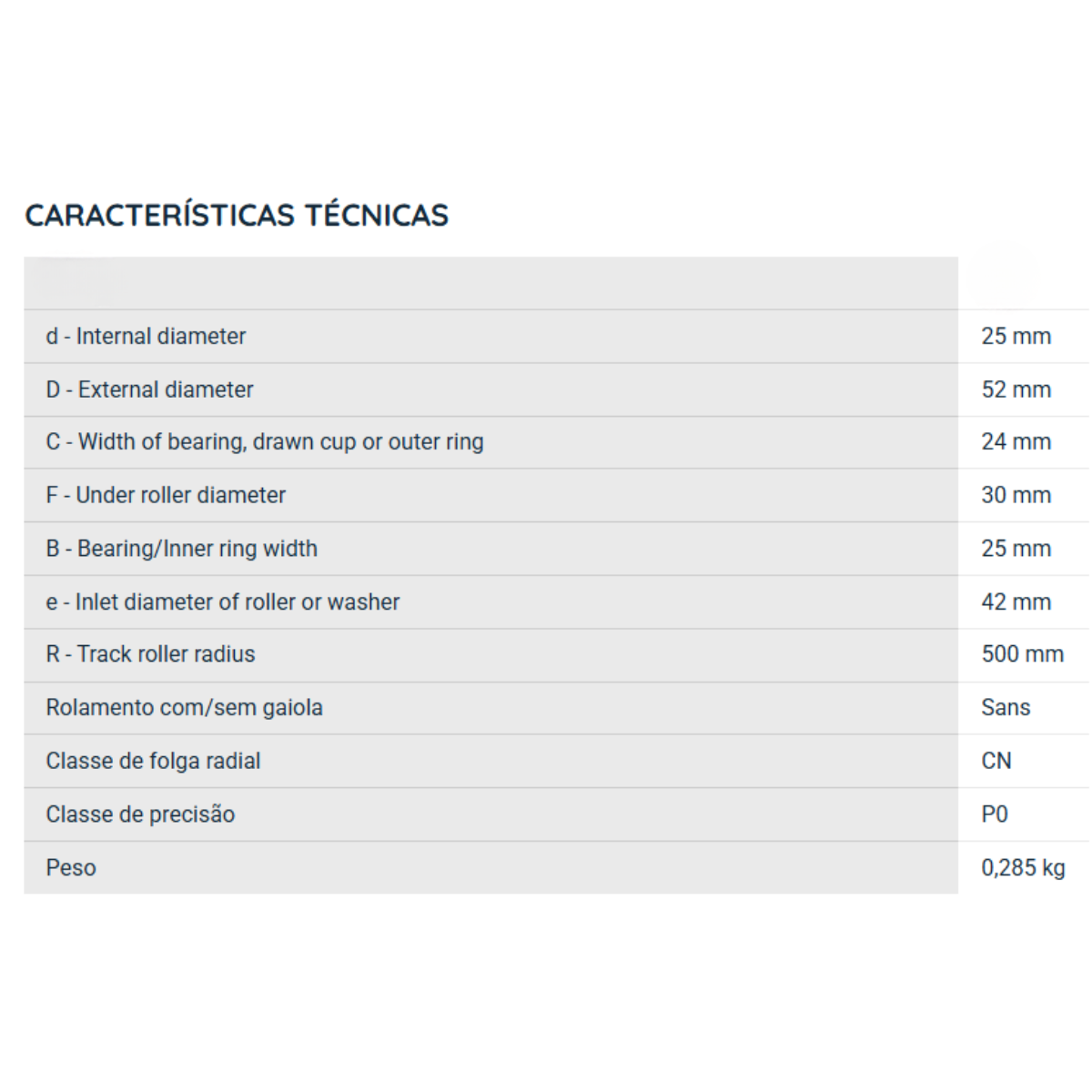 NATV25LL NKR ROLAMENTO INDUSTRIAL ROLO DE COMANDO-LEVA 25X52X25 — imagem 2