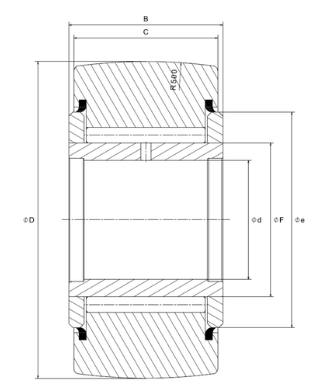NATV40LL NKR ROLAMENTO INDUSTRIAL ROLO DE COMANDO-LEVA 40X80X32