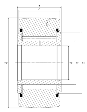 NATV50PP NKR ROLAMENTO INDUSTRIAL ROLO DE COMANDO-LEVA 50X90X32