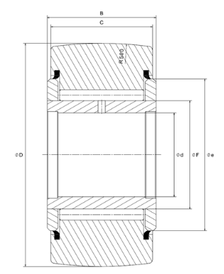 NATV8LL NKR ROLAMENTO INDUSTRIAL ROLO DE COMANDO- LEVA 8X24X15