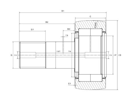 NUKR52 NKR ROLAMENTO INDUSTRIAL ROLO DE COMANDO-LEVA 20X52X24