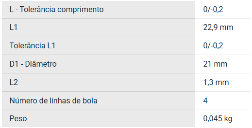 KB12PP DSBR ROLAMENTO INDUSTRIAL LINEAR 12X22X32 — imagem 2