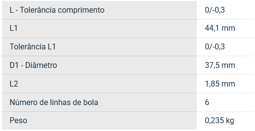 KB25UU NKR ROLAMENTO INDUSTRIAL LINEAR 25X40X58(MM) — imagem 2