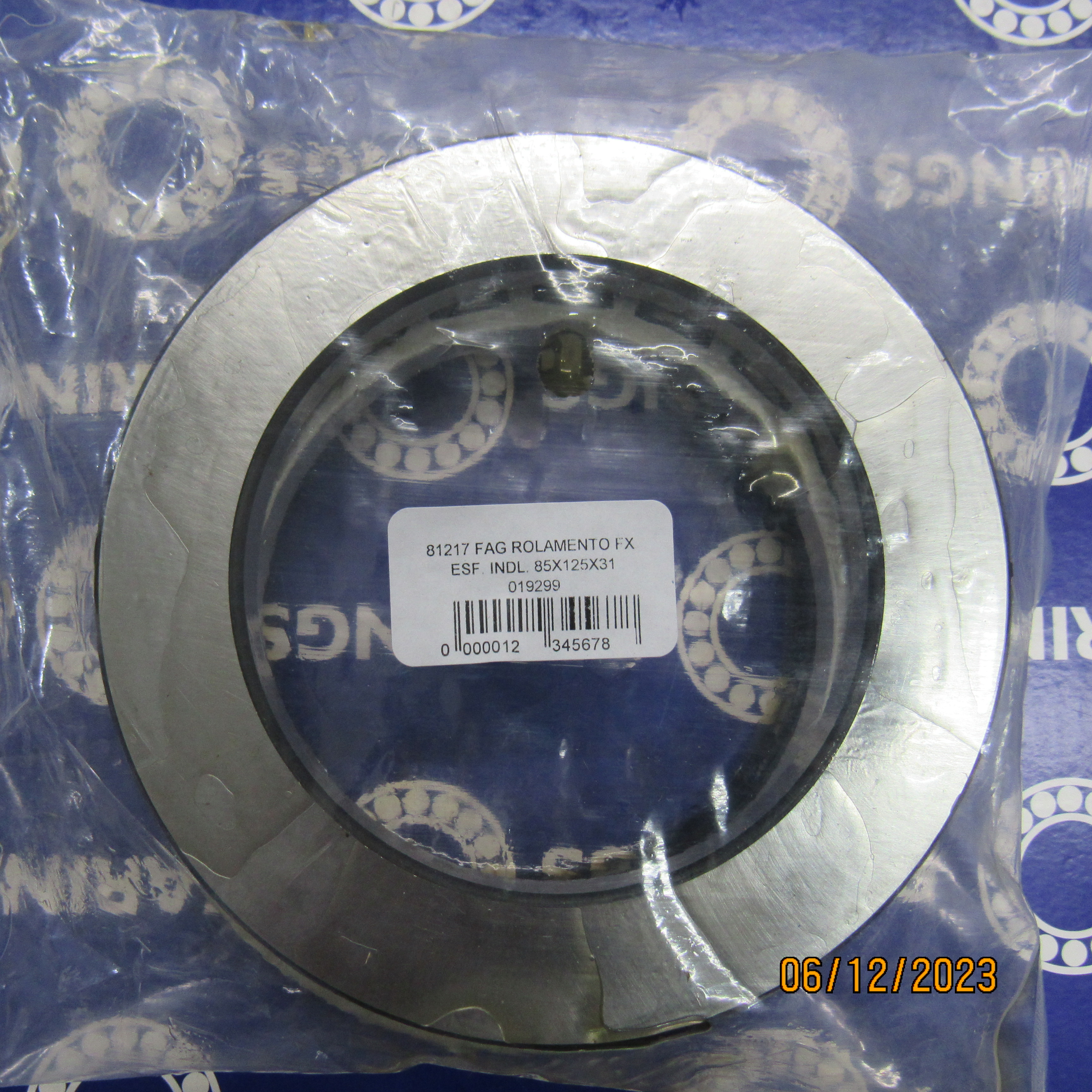 81217 FAG ROLAMENTO FX. ESF. INDL. 85X125X31