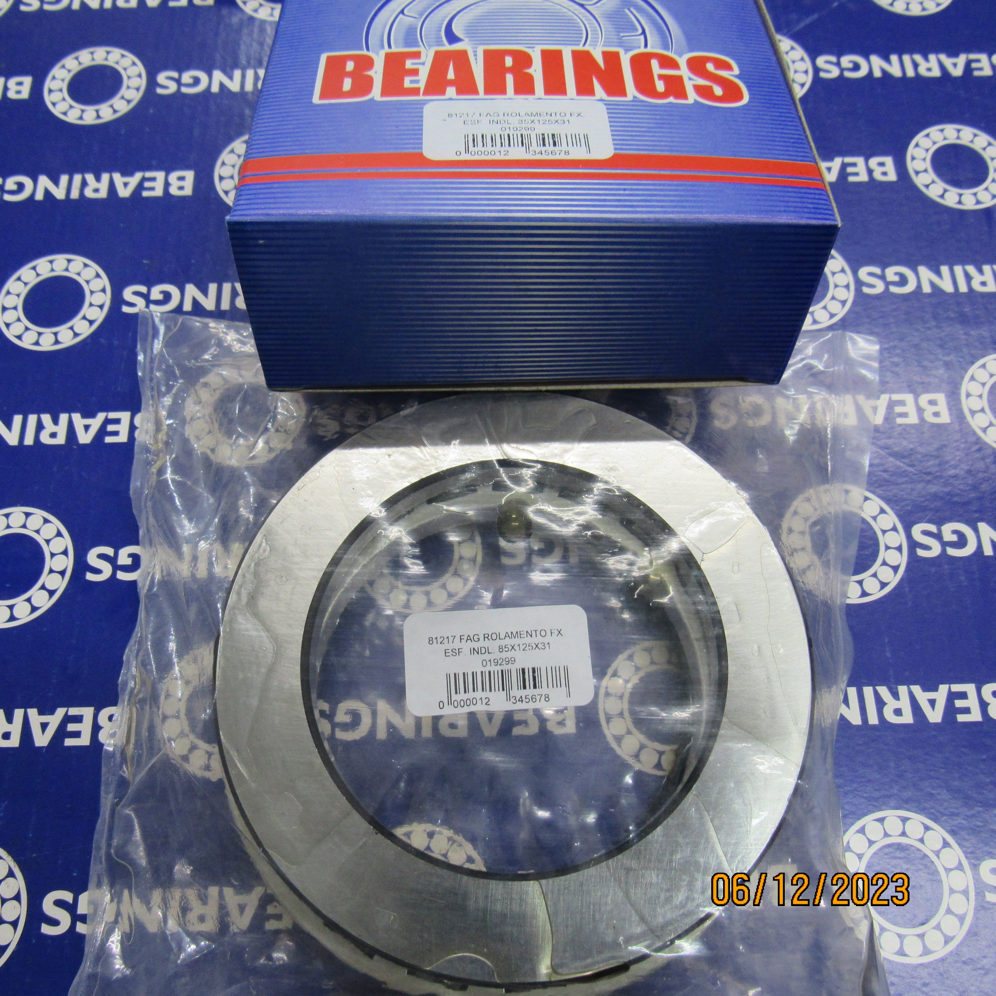 81217 FAG ROLAMENTO FX. ESF. INDL. 85X125X31 — imagem 2