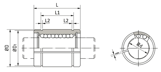 KBS3068 NKR ROLAMENTO INDUSTRIAL LINEAR 30X47X68(MM)