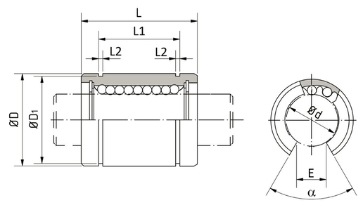 KBO4080PP NKR ROLAMENTO INDUSTRIAL LINEAR 40X62X80(MM)