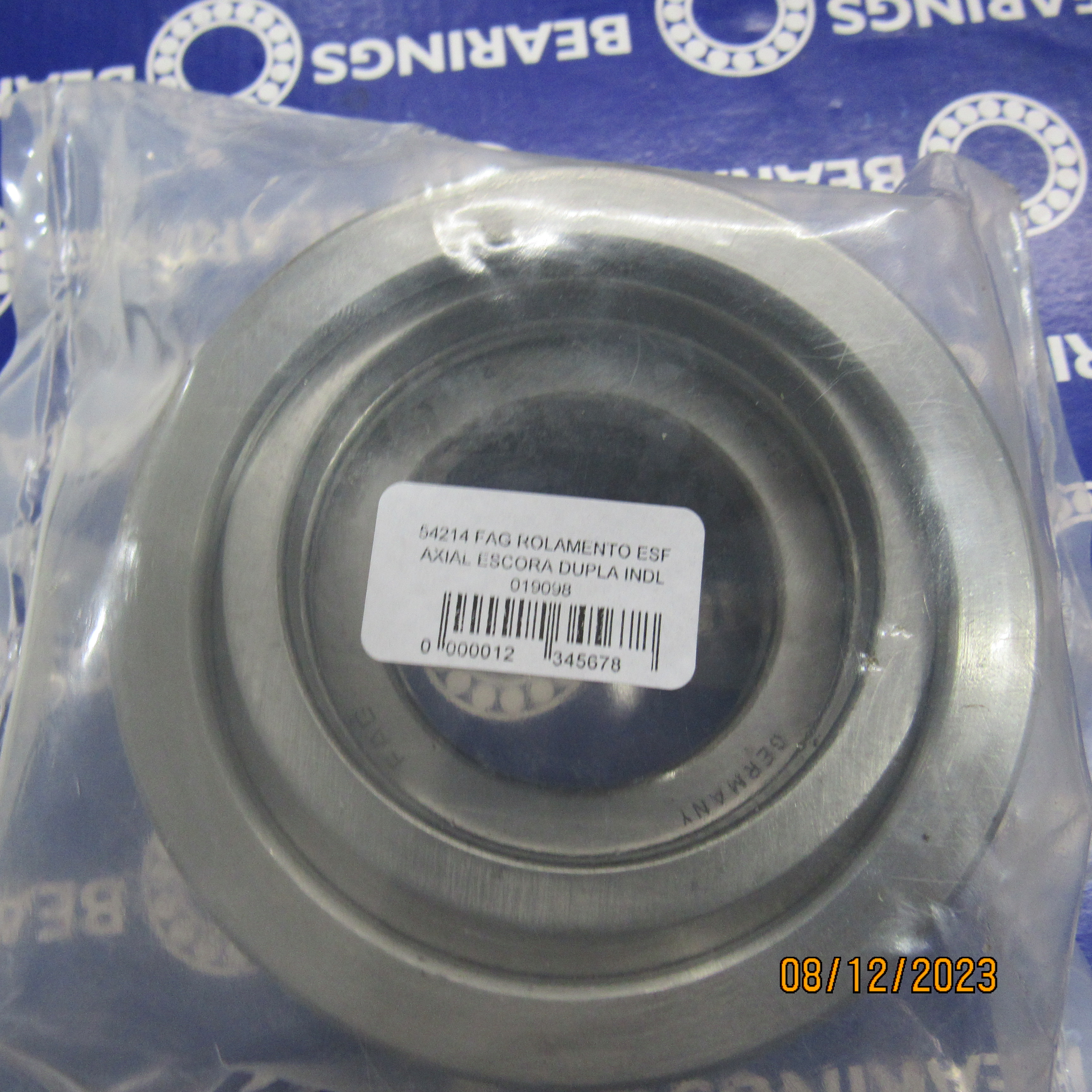 54214 FAG ROLAMENTO ESF AXIAL ESCORA DUPLA INDL 55X105X50,6