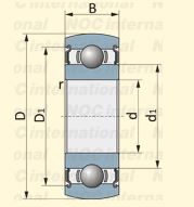SBX1706LLX4C4/L666Q1 NTN ROLAMENTO FIXO ESFERAS 85X130X22 ABAULADO