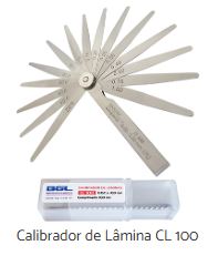 CL100 BGL CALIBRADOR DE FOLGA 17 LAMINAS 100MM DE COMPRIMENTO
 