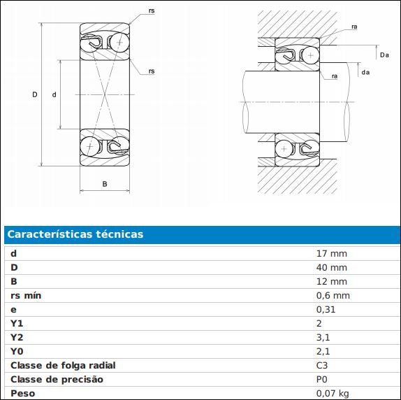 1203S NTN ROLAMENTO INDUSTRIAL AUTOCOMP ESFERAS 17X40X12(MM) — imagem 2