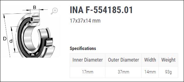 F554185.01NUP INA ROLAMENTO