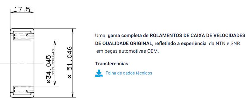 RNU.12044.S01 SNR ROLAMENTO 34,045 X 51046 X 17,5